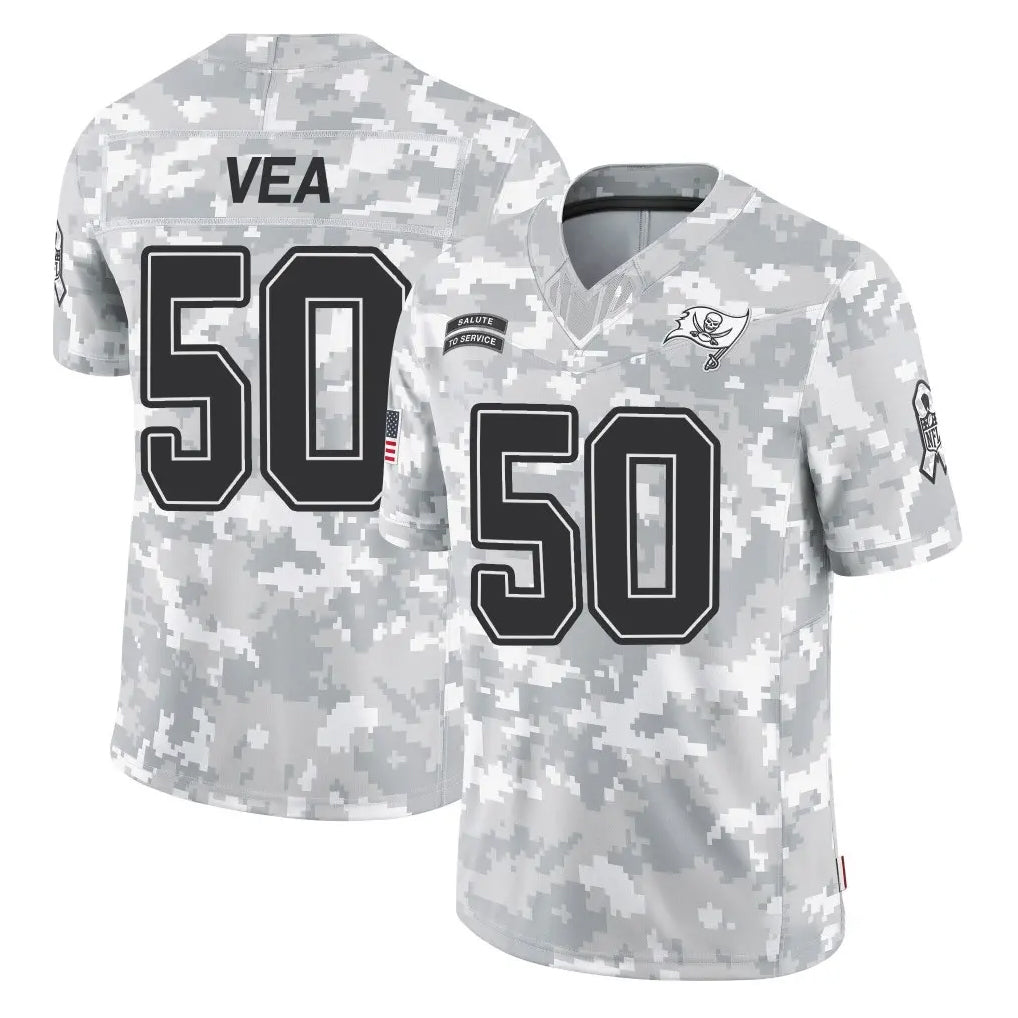 Blackjersey TB.Buccaneers #50 Vita Vea Player Arctic Camo Limited Salute To Service Home Game Stitched Jerseys