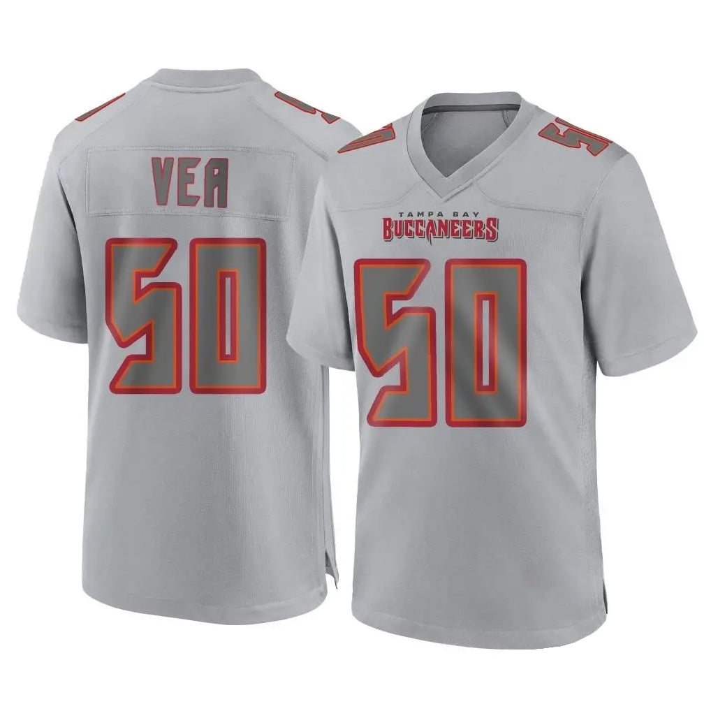 Blackjersey TB.Buccaneers #50 Vita Vea Player Gray Atmosphere Fashion Home Game Stitched Jerseys