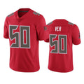 Blackjersey TB.Buccaneers #50 Vita Vea Player Red Limited Color Rush Home Game Stitched Jerseys