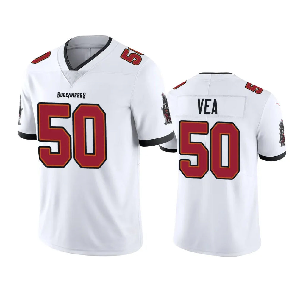 Blackjersey TB.Buccaneers #50 Vita Vea Player White Limited Vapor Untouchable Home Game Stitched Jerseys