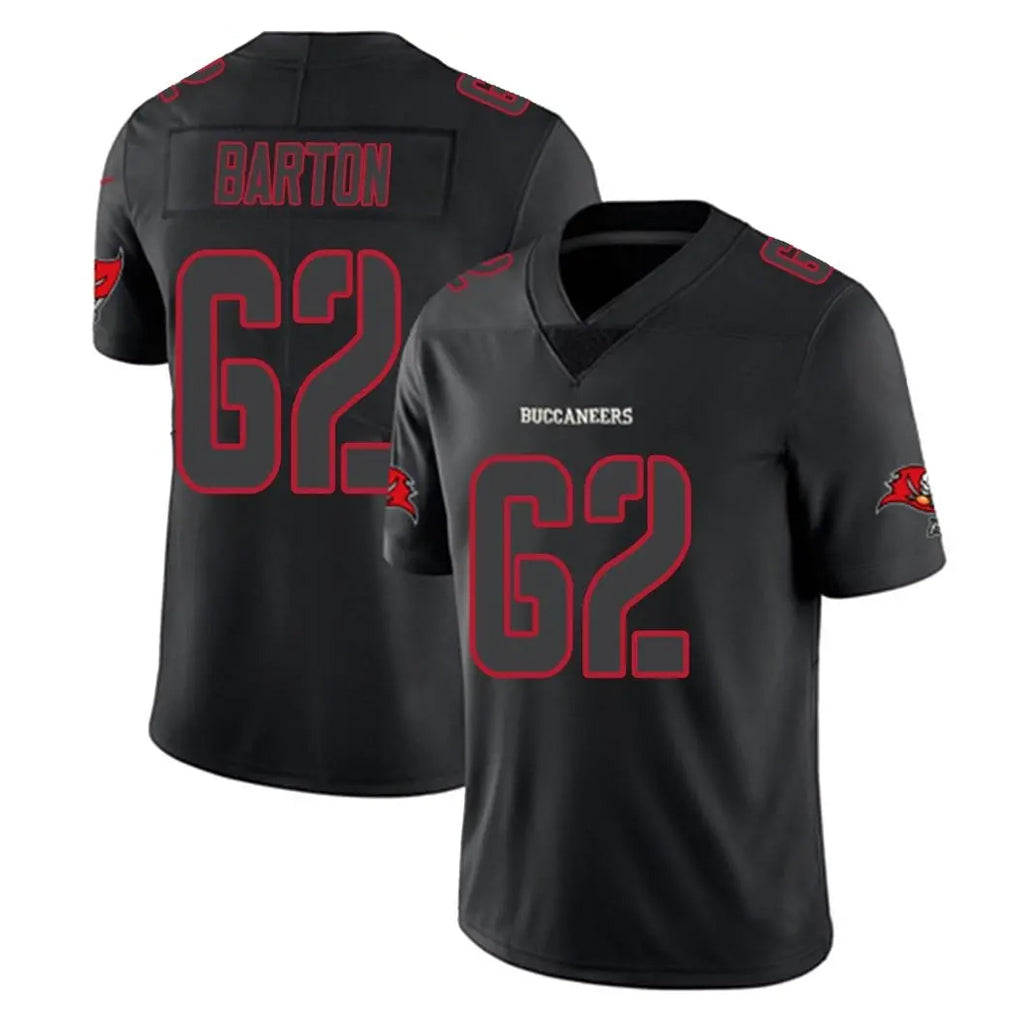 Blackjersey TB.Buccaneers #62 Graham Barton Player Black Impact Limited Home Game Stitched Jerseys