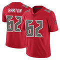 Blackjersey TB.Buccaneers #62 Graham Barton Player Red Limited Color Rush Home Game Stitched Jerseys
