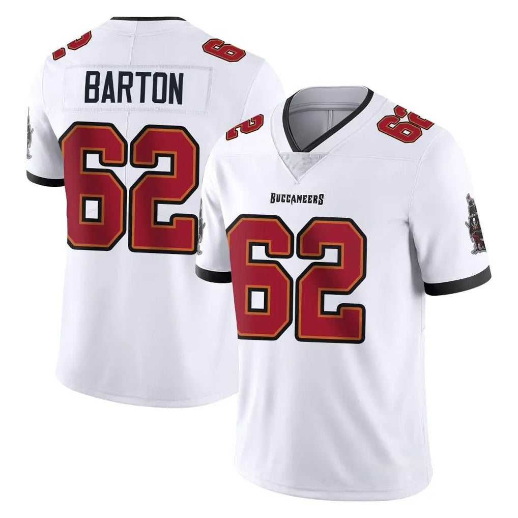 Blackjersey TB.Buccaneers #62 Graham Barton Player White Limited Vapor Untouchable Home Game Stitched Jerseys