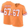 Blackjersey TB.Buccaneers #67 Luke Goedeke Player Orange Throwback Home Game Stitched Jerseys