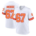 Blackjersey TB.Buccaneers #67 Luke Goedeke Player White '76 Home Game Stitched Jerseys