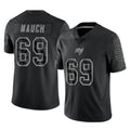 Blackjersey TB.Buccaneers #69 Cody Mauch Player Black Reflective Limited Home Game Stitched Jerseys