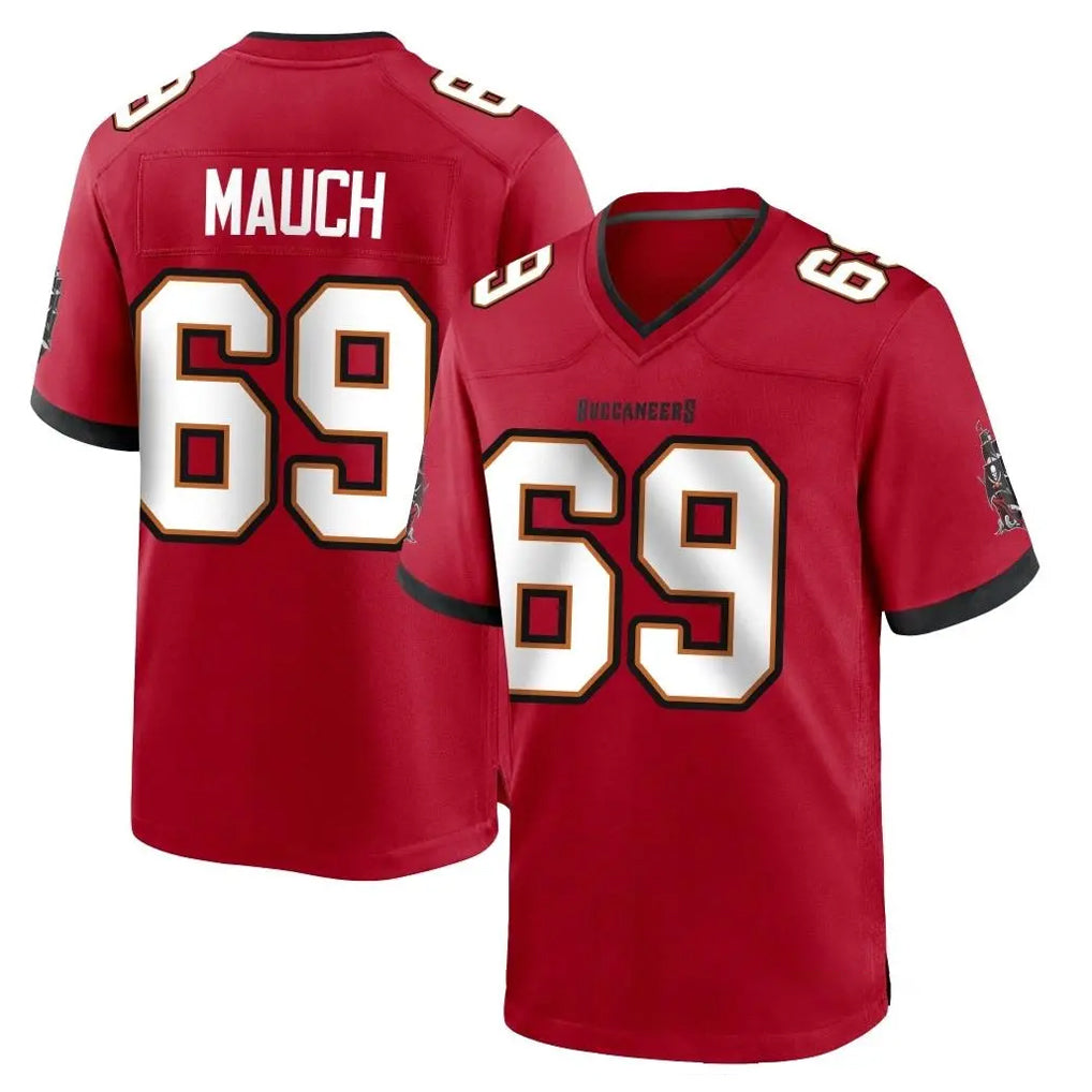 Blackjersey TB.Buccaneers #69 Cody Mauch Player Red Home Game Stitched Jerseys
