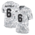Blackjersey TB.Buccaneers #6 Baker Mayfield Player Arctic Camo Limited Salute To Service Home Game Stitched Jerseys