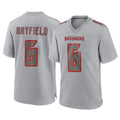 Blackjersey TB.Buccaneers #6 Baker Mayfield Player Gray Atmosphere Fashion Home Game Stitched Jerseys