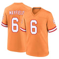 Blackjersey TB.Buccaneers #6 Baker Mayfield Player Orange Throwback Home Game Stitched Jerseys