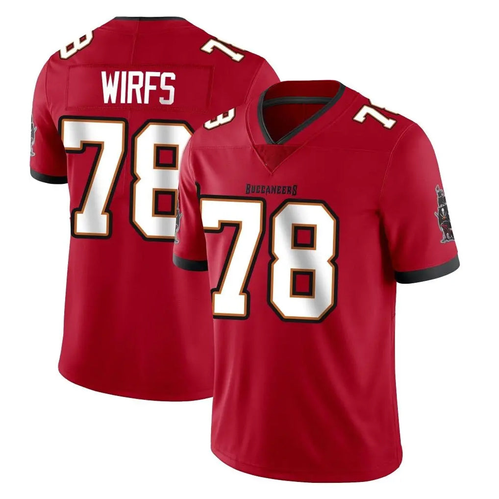 Blackjersey TB.Buccaneers #78 Tristan Wirfs Player Red Limited Vapor Home Game Stitched Jerseys