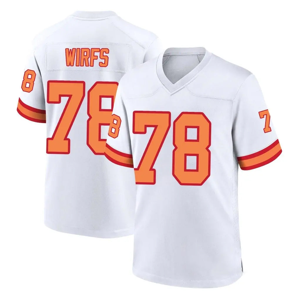 Blackjersey TB.Buccaneers #78 Tristan Wirfs Player White '76 Home Game Stitched Jerseys