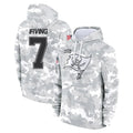 Blackjersey TB.Buccaneers #7 Bucky Irving Player Arctic Camo Limited Salute to Service Pullover Hoodies Game Stitched Jerseys