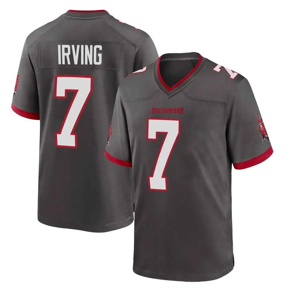 Blackjersey TB.Buccaneers #7 Bucky Irving Player Pewter Alternate Home Game Stitched Jerseys