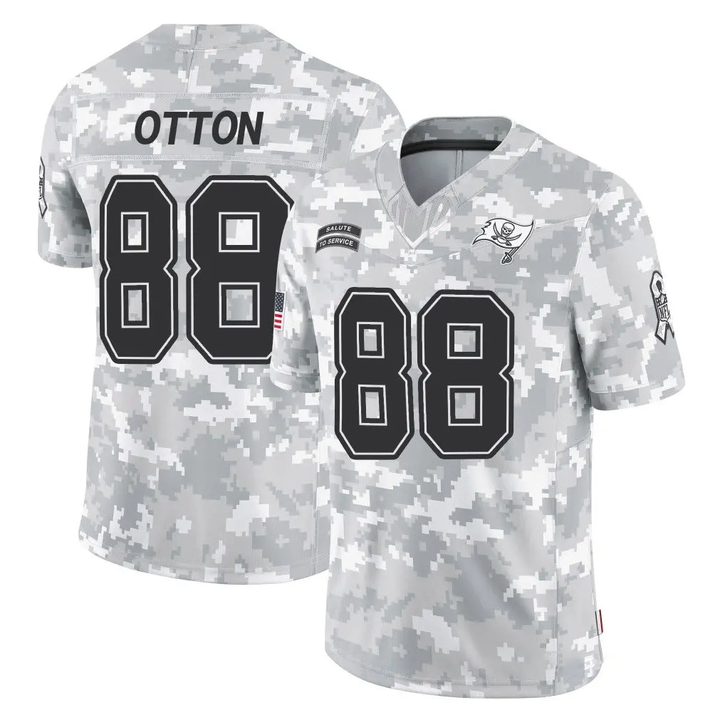 Blackjersey TB.Buccaneers #88 Cade Otton Player Arctic Camo Limited Salute To Service Home Game Stitched Jerseys