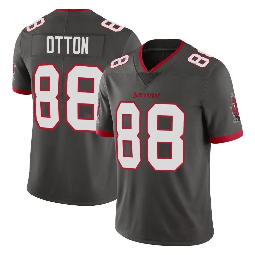 Blackjersey TB.Buccaneers #88 Cade Otton Player Pewter Limited Alternate Vapor Home Game Stitched Jerseys