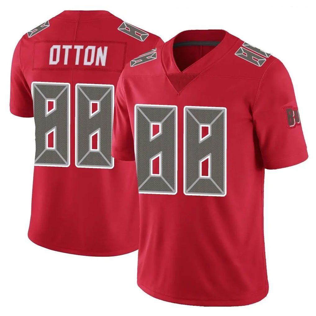 Blackjersey TB.Buccaneers #88 Cade Otton Player Red Limited Color Rush Home Game Stitched Jerseys