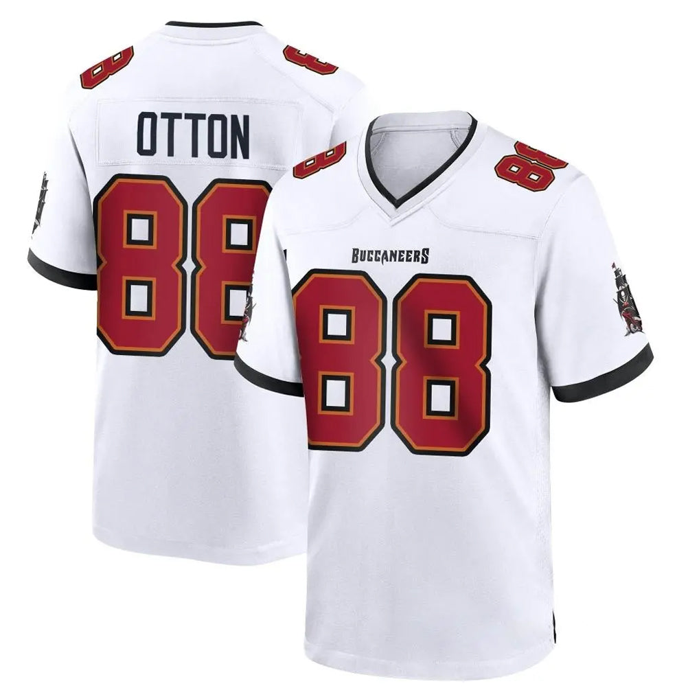 Blackjersey TB.Buccaneers #88 Cade Otton Player White Home Game Stitched Jerseys