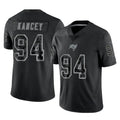 Blackjersey TB.Buccaneers #94 Calijah Kancey Player Black Reflective Limited Home Game Stitched Jerseys