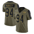 Blackjersey TB.Buccaneers #94 Calijah Kancey Player Olive Salute To Service Limited Game Stitched Jerseys
