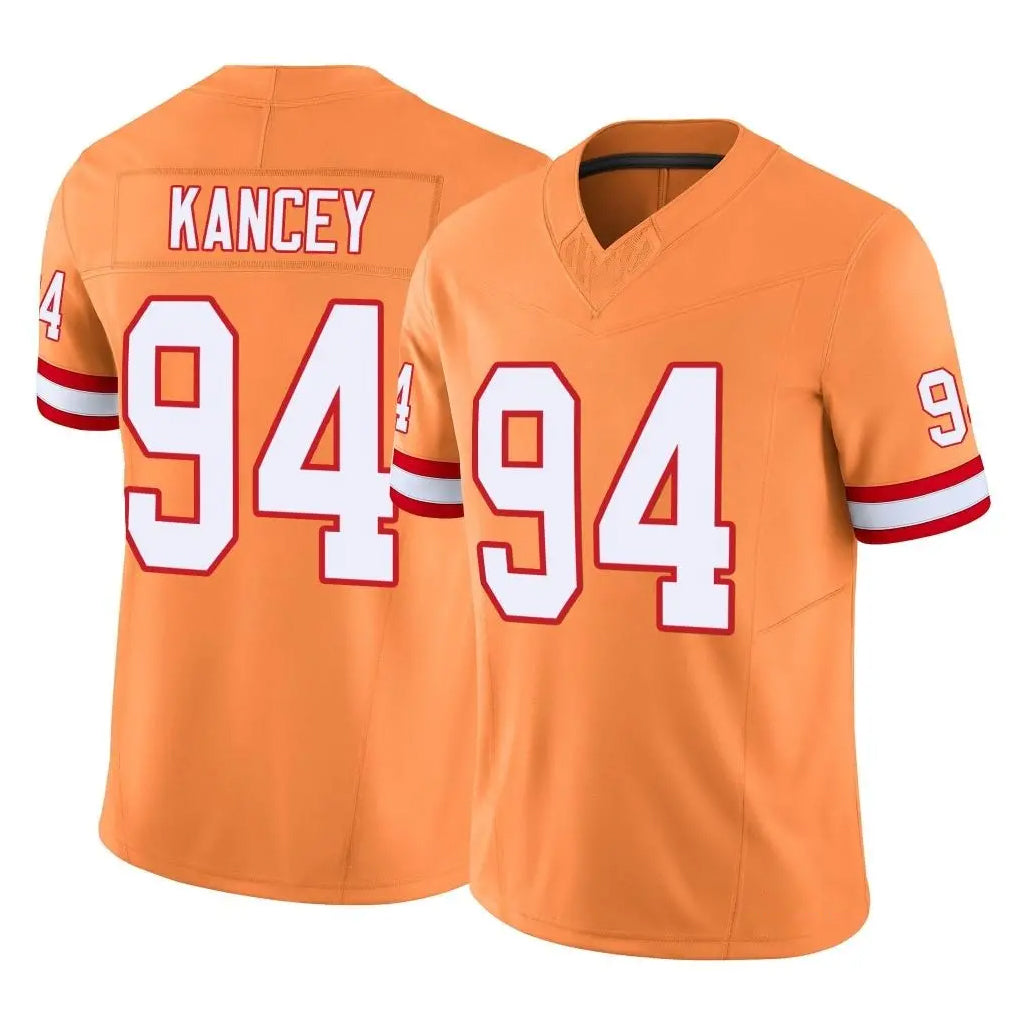 Blackjersey TB.Buccaneers #94 Calijah Kancey Player Orange Limited Vapor F.U.S.E. Home Game Stitched Jerseys