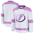 Blackjersey TB.Lightning White 2024 Hockey Fights Cancer Practice Jerseys