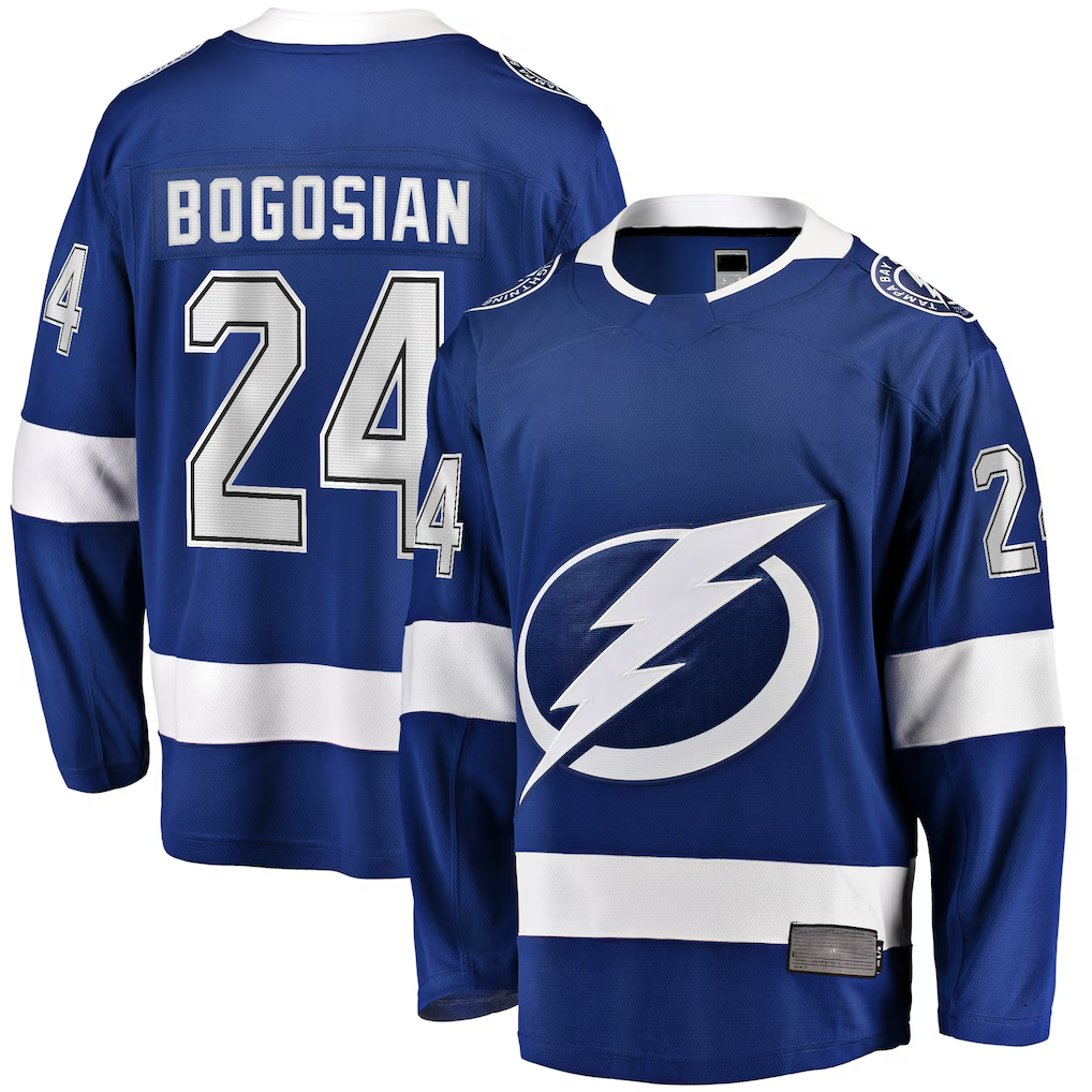 Blackjersey TB.Lightning #24 Zach Bogosian Blue Home Breakaway Player Jerseys