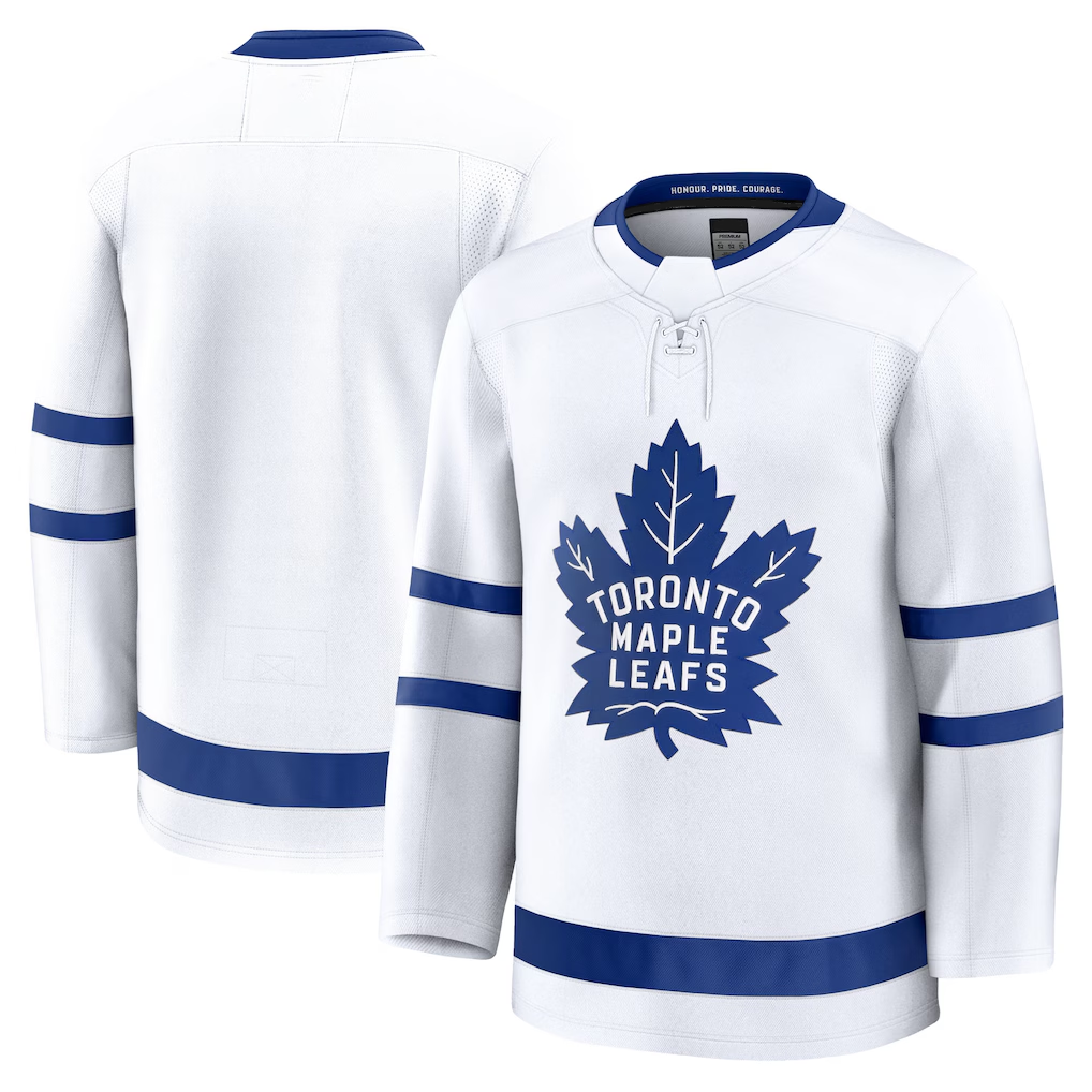 Blackjersey TM.Leafs White Away Premium Jerseys