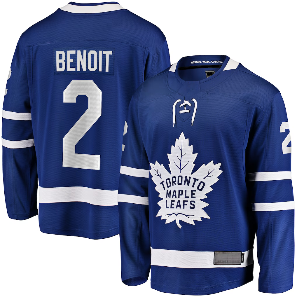 Blackjersey TM.Leafs #2 Simon Benoit Blue Home Premier Breakaway Player Jerseys