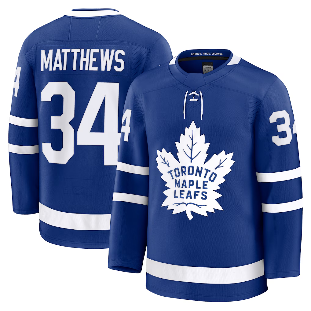 Blackjersey TM.Leafs #34 Auston Matthews Blue Home Premium Jerseys