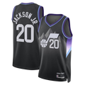 Blackjersey U.Jazz #20 Jaren Jackson Jr. Black Swingman Jerseys - Statement Edition