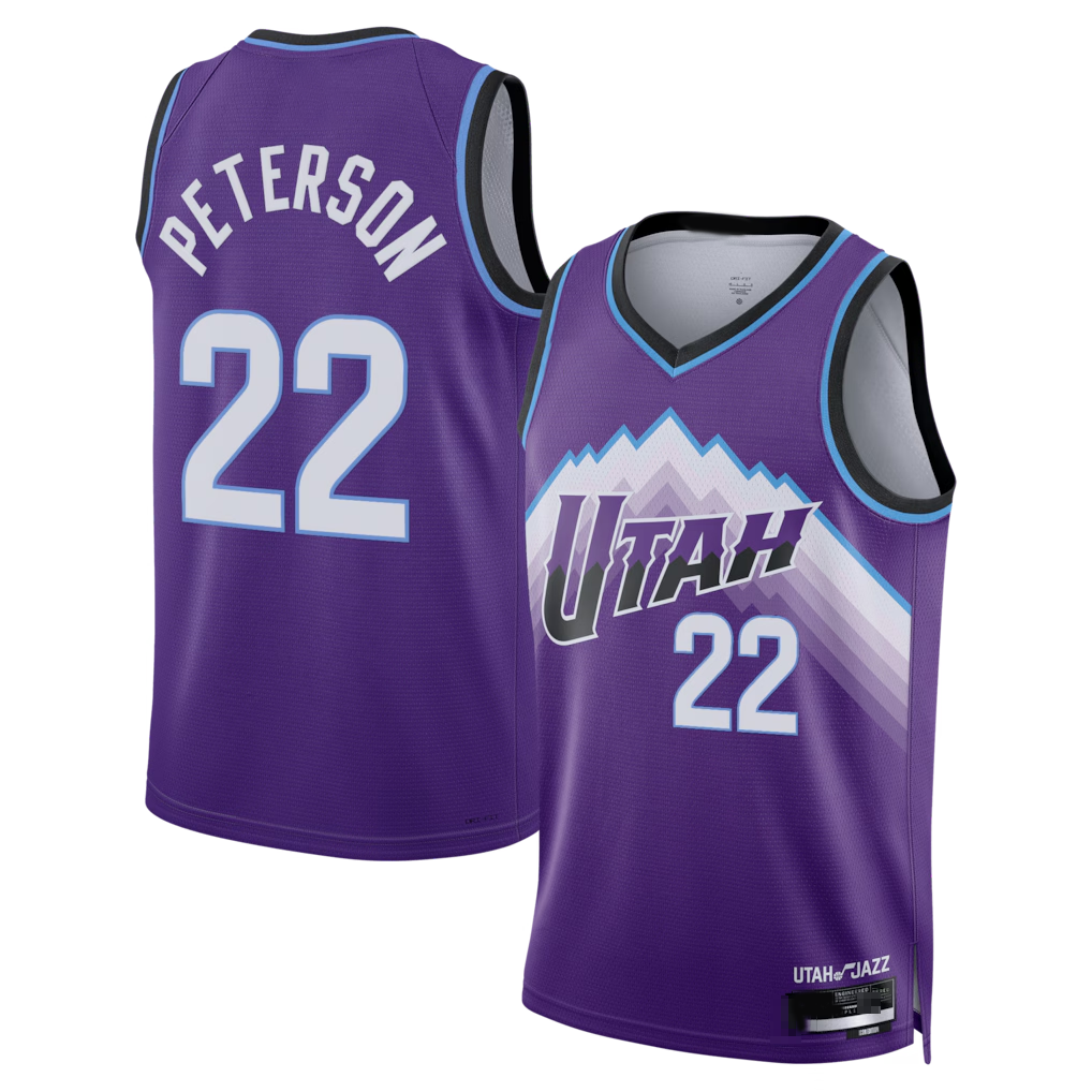 Blackjersey U.Jazz #22 Darryn Peterson Purple 2026 Draft Swingman Jerseys - Icon Edition