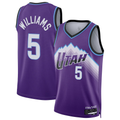 Blackjersey U.Jazz #5 Cody Williams Purple Swingman Jerseys - Icon Edition