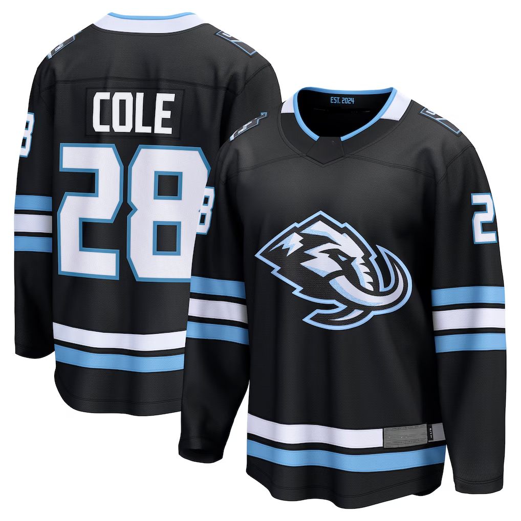 Blackjersey U.Mammoth #28 Ian Cole Black Home Breakaway Player Jerseys