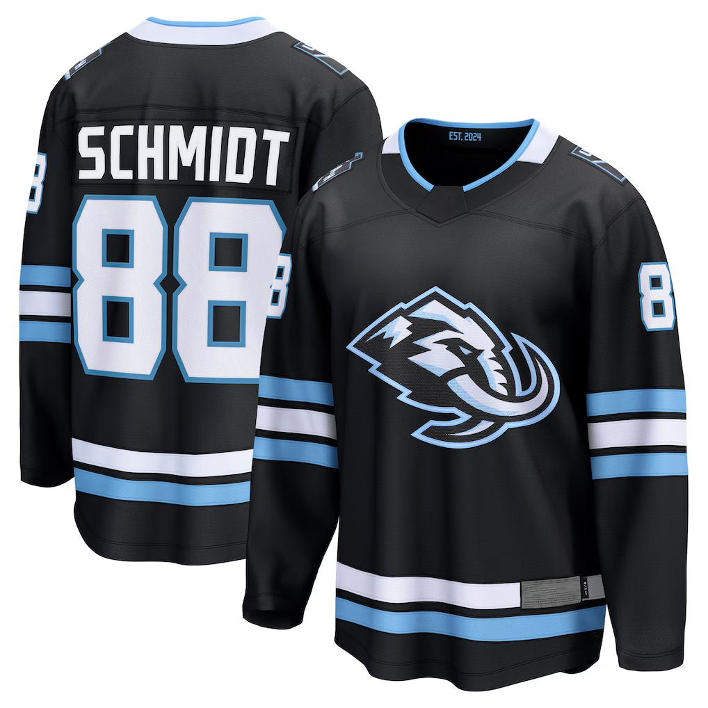 Blackjersey U.Mammoth #88 Nate Schmidt Black Home Breakaway Player Jerseys
