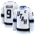 Blackjersey U.Mammoth #9 Clayton Keller White Away Premium Player Jerseys