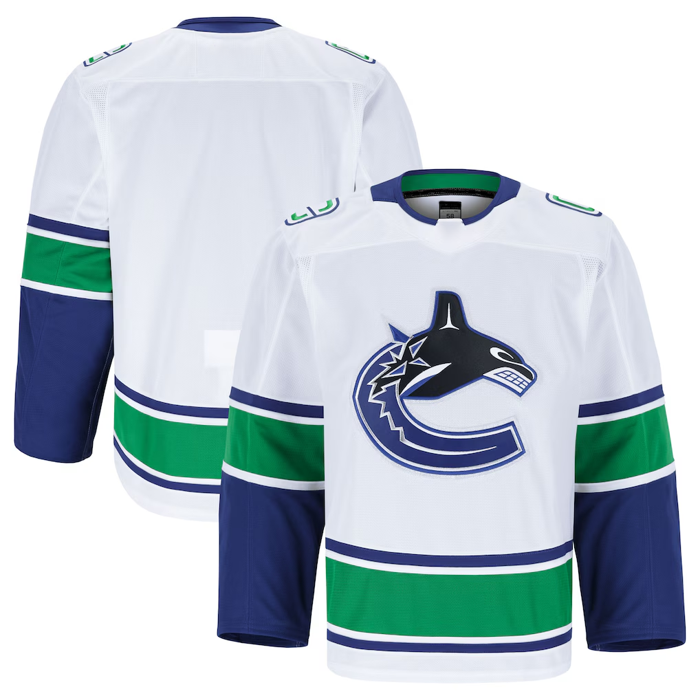Blackjersey V.Canucks White Away Authentic Pro Jerseys