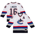 Blackjersey V.Canucks #16 Trevor Linden White 2003-04 Power Play Jerseys