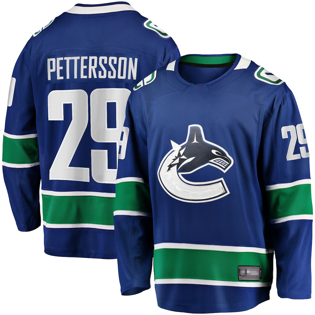 Blackjersey V.Canucks #29 Marcus Pettersson Blue Home Breakaway Jerseys