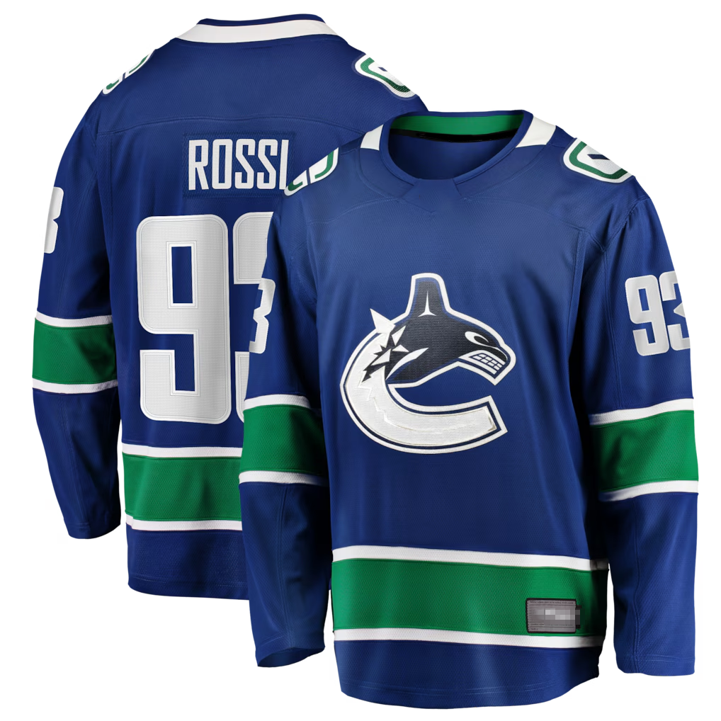 Blackjersey V.Canucks #93 Marco Rossi Blue Home Premier Breakaway Player Jerseys