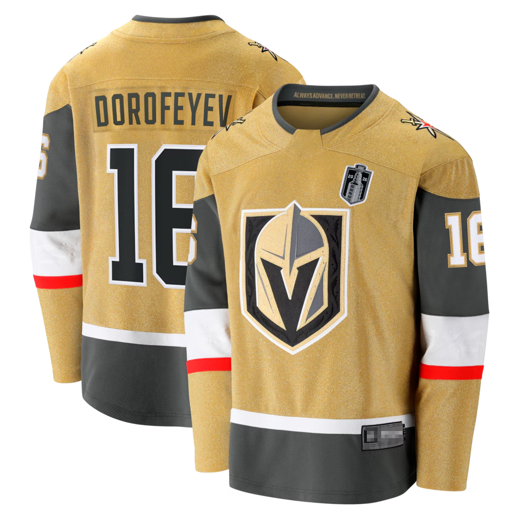 Blackjersey VG.Knights #16 Pavel Dorofeyev Gold 2026 Stanley Cup Final Breakaway Jerseys