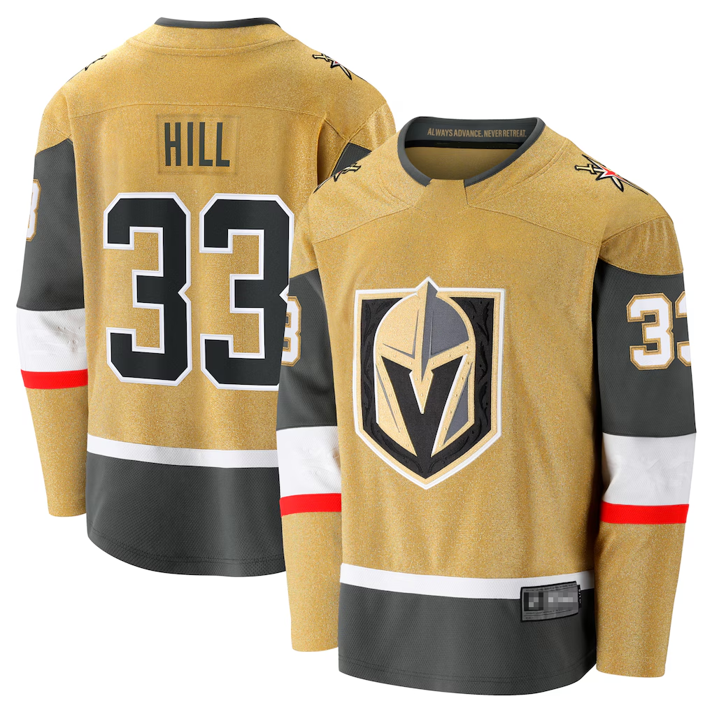 Blackjersey VG.Knights #33 Adin Hill Gold Home Breakaway Jerseys