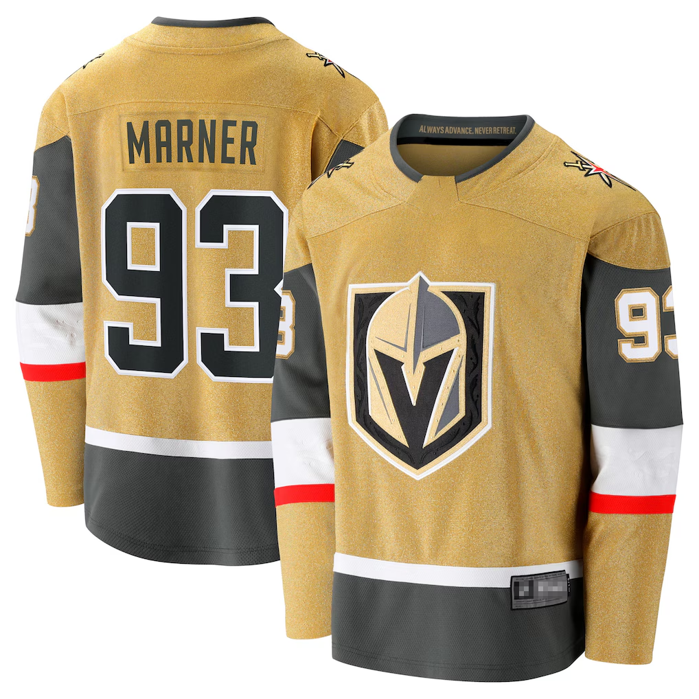 Blackjersey VG.Knights #93 Mitch Marner Gold Home Breakaway Stitched Jerseys