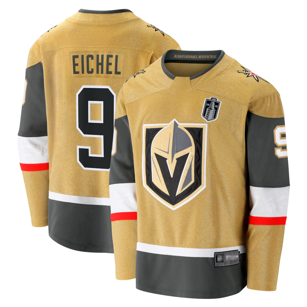 Blackjersey VG.Knights #9 Jack Eichel Gold 2026 Stanley Cup Final Breakaway Jerseys