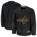 Blackjersey W.Capitals Black 2024 Military Appreciation Practice Jerseys