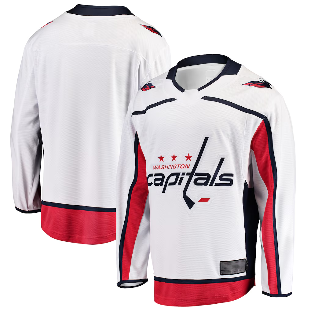 Blackjersey W.Capitals White Breakaway Away Jerseys