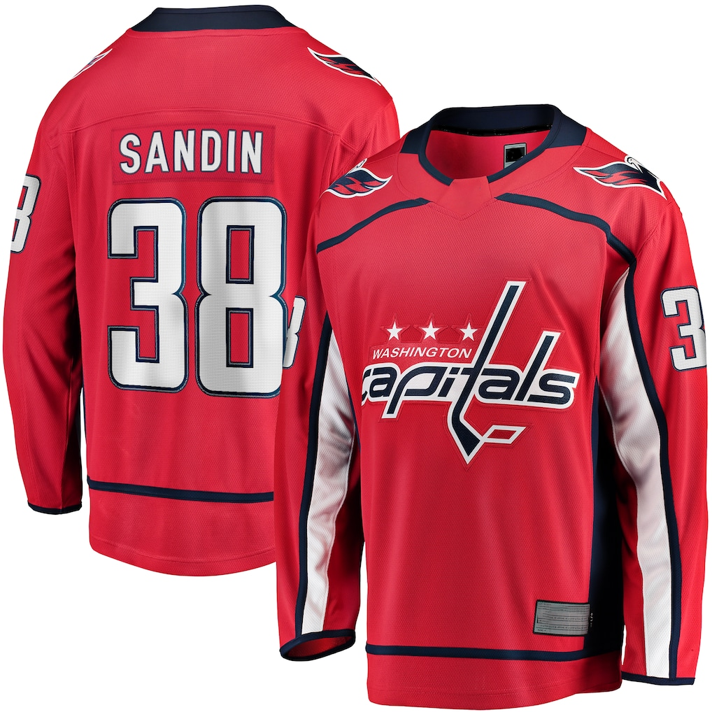 Blackjersey W.Capitals #38 Rasmus Sandin Red Home Breakaway Jerseys