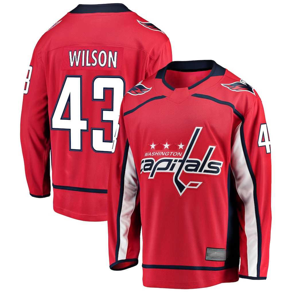 Blackjersey W.Capitals #43 Tom Wilson Red Home Breakaway Player Jerseys