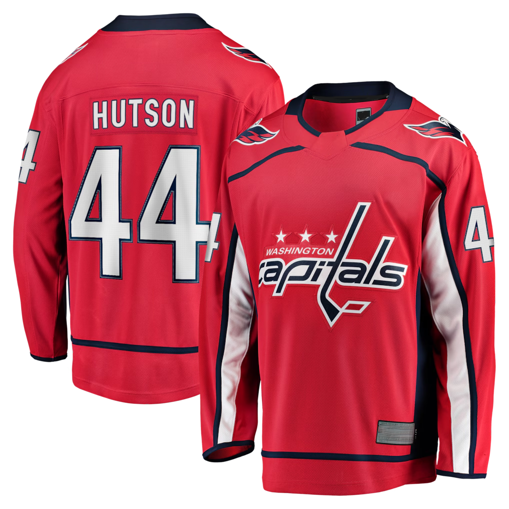 Blackjersey W.Capitals #44 Cole Hutson Red Home Breakaway Jerseys