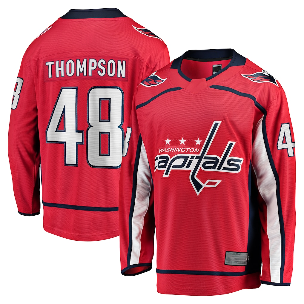 Blackjersey W.Capitals #48 Logan Thompson Red Home Premier Breakaway Player Jerseys